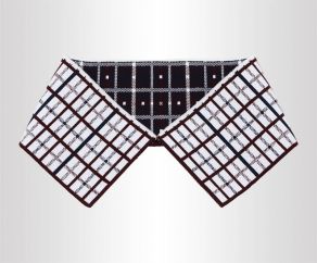 新款格子T恤衫橫機(jī)領(lǐng)羅紋提花領(lǐng)廠(chǎng)家定制